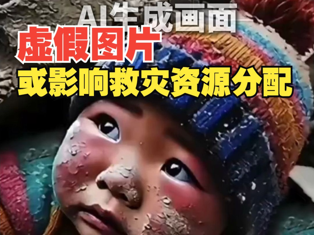 西藏地震期间「小孩被埋」等 AI 图大量传播,严重可追责