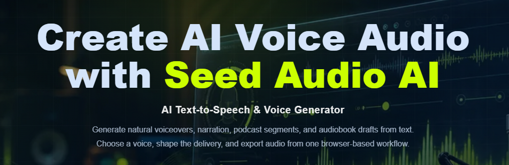 SeedAudio - AI text-to-speech and natural voice audio
