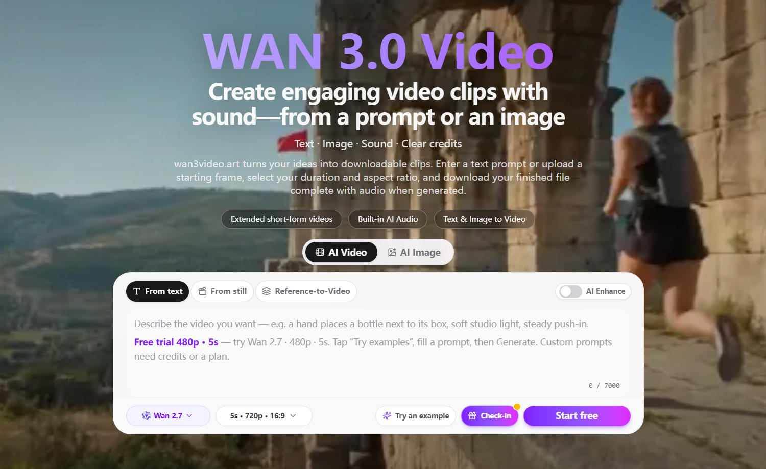 WAN 3.0 Video - 帮您将灵感快速转化为可直接使用的视频成片